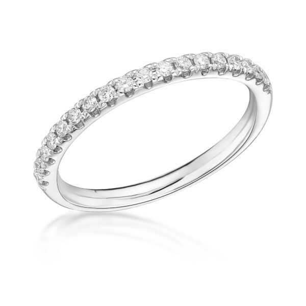 Classic wedding ring in 18Kt White Gold