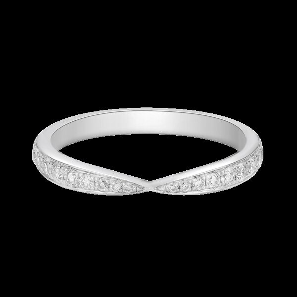 Tapered Wedding Ring in 18Kt white gold