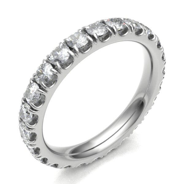 Classic wedding ring in 18Kt White Gold